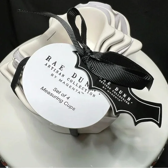 Rae Dunn Halloween 2024 Purple Luster Beware Canister & Ghost Measuring Cups - Picture 14 of 15